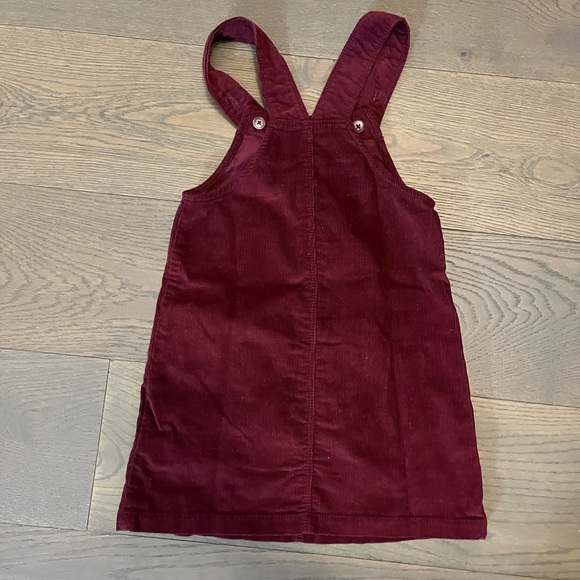 Old navy girls burgundy cord dress sz 5 brand new - Picture 2 of 3